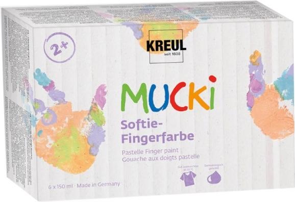 Immagine prodotto Kreul Mucki set da 6 (Giallo, Arancia, Rosa, Lilla, Verde, Turchese, 900 ml)