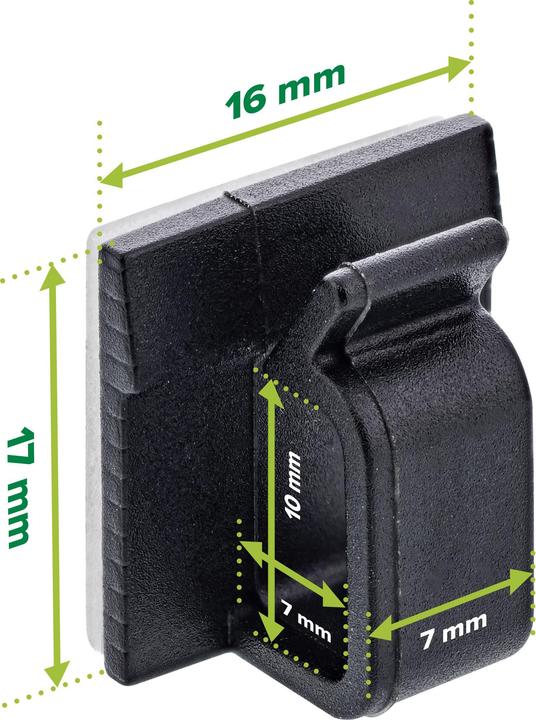 Produktbild InLine 100er Pack ® Kabelmanager Klebesockel M, Nylon, 3M-Klebepad, schwarz (Befestigungsschlaufen, 17 mm, 100 Stk.)