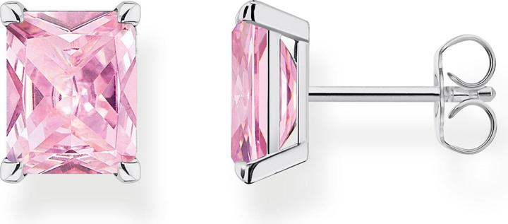 Thomas Sabo Ohrstecker pinker Stein silber (925er Silber)