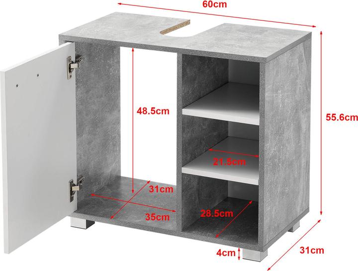 Produktbild En.Casa Narvik (60 x 31 x 55.5 cm)