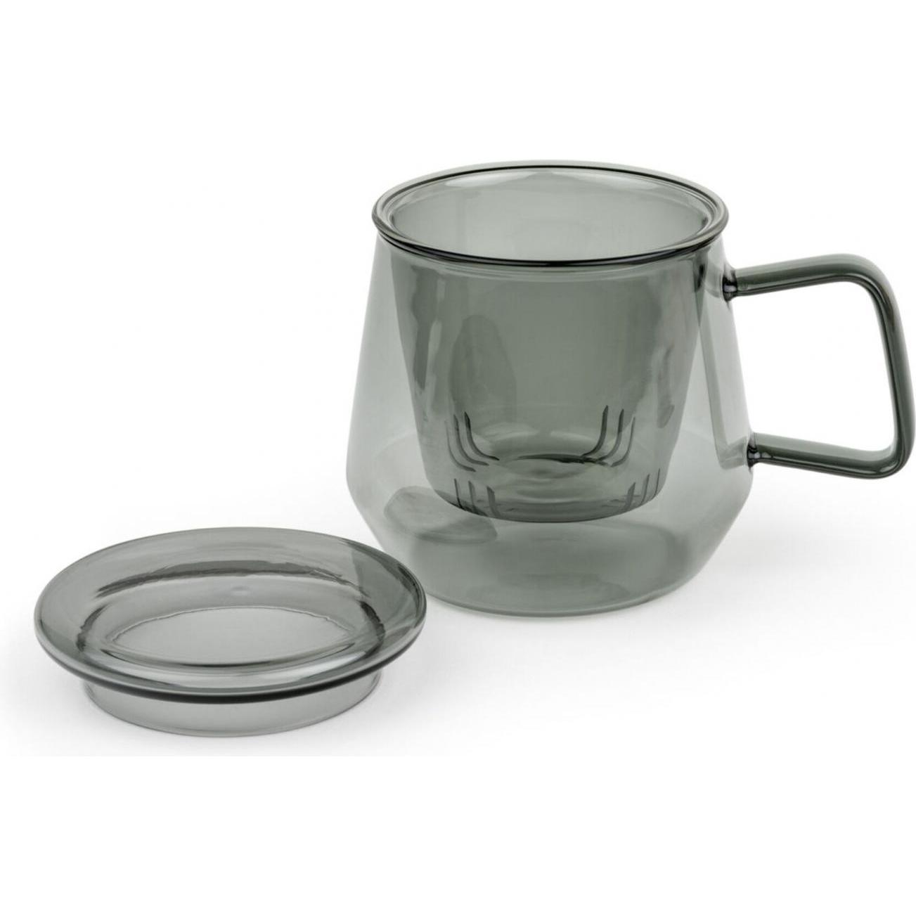 Bredemeijer, Tasse, Tea for one Livorno 350ml Glas schwarz 165041 (350 ml)