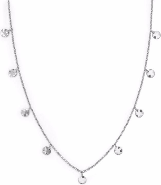 Produktbild Rosefield Textured Coins Double Wrap Silber Halskette (Messing)