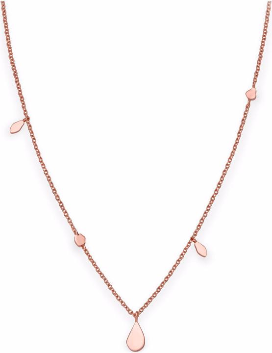 Rosefield Shaped Drop Necklace Rosegold Halskette (Messing)