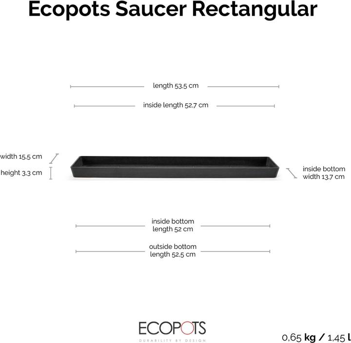 Produktbild Ecopots Saucer Rectangular