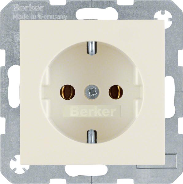 Produktbild Berker SCHUKO-Steckdose S.1 weiss, glänz.