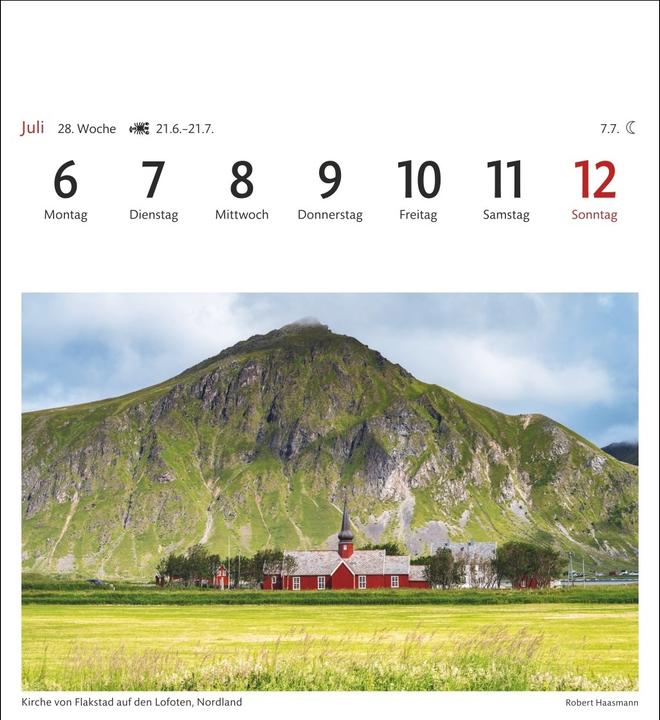 Produktbild Harenberg Norwegen Sehnsuchtskalender 2026 - Wochenkalender mit 53 Postkarten (Deutsch)