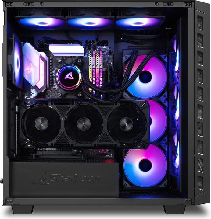 Produktbild Sharkoon Rebel C80M RGB ATX Black (schwarz) (mATX, Mini-ITX, ATX)