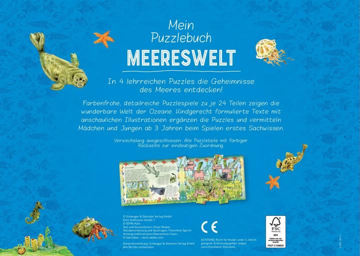 Produktbild Mein Puzzlebuch Meereswelt (24 Teile)