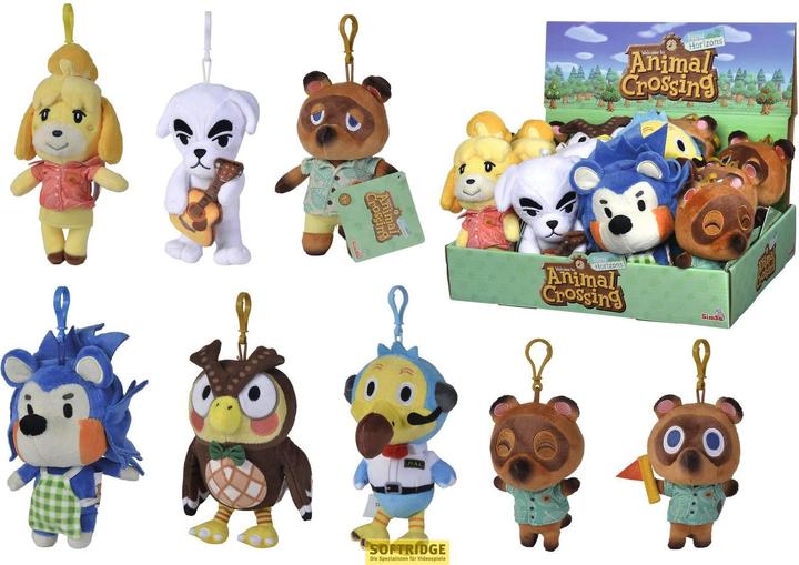 Simba Animal Crossing assortiment porte-clés peluche Residents 15 cm (12)