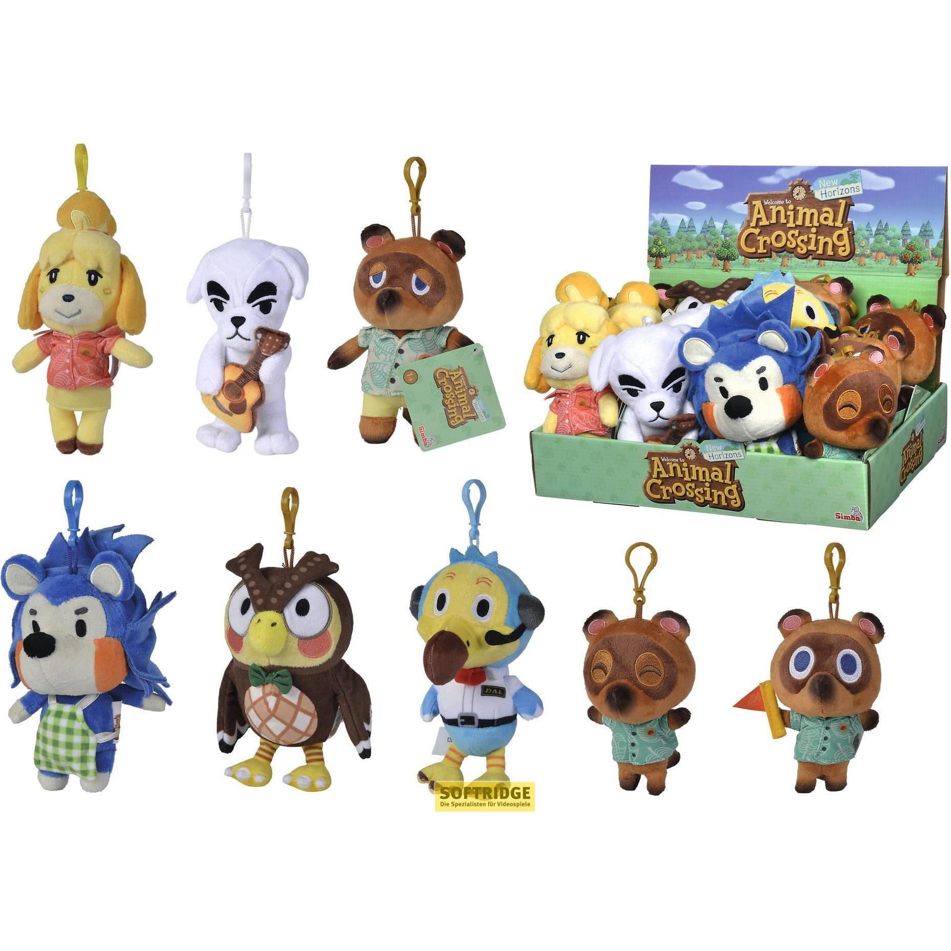 Simba, Portachiavi, Animal Crossing assortimento porte-clés peluche Residenti 15 cm (12)