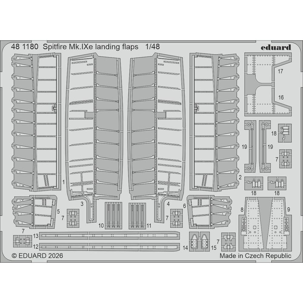 Eduard Spitfire Mk.IXe landing flaps for Airfix