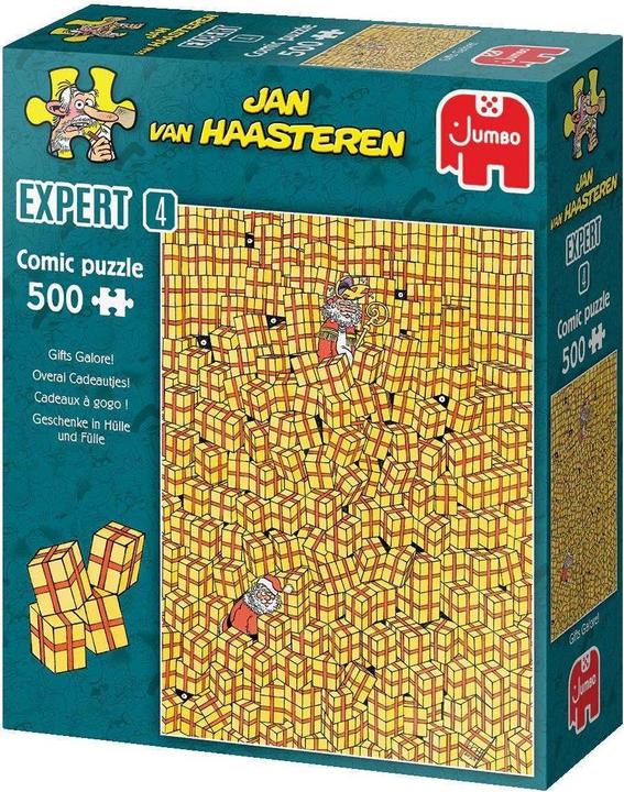 Produktbild Jan van Haasteren Puzzle-Experte 4 Geschenke überall!, 500 (500 Teile)