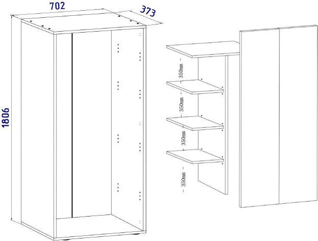 Immagine prodotto VCM Vandol (70 x 40 x 178 cm)