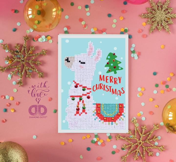 Image du produit Diamond Dotz Greeting Card- Joyeux Noël Llama