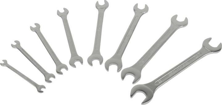 Produktbild Mannesmann Gabelschlüsselsatz, 8-tlg., 6-22 mm (22 mm, 14 mm, 21 mm, 18 mm, 11 mm, 19 mm, 17 mm, 20 mm, 15 mm, 8 mm, 10  mm, 13 mm, 6 mm, 9 mm, 16 mm, 7 mm, 12 mm)