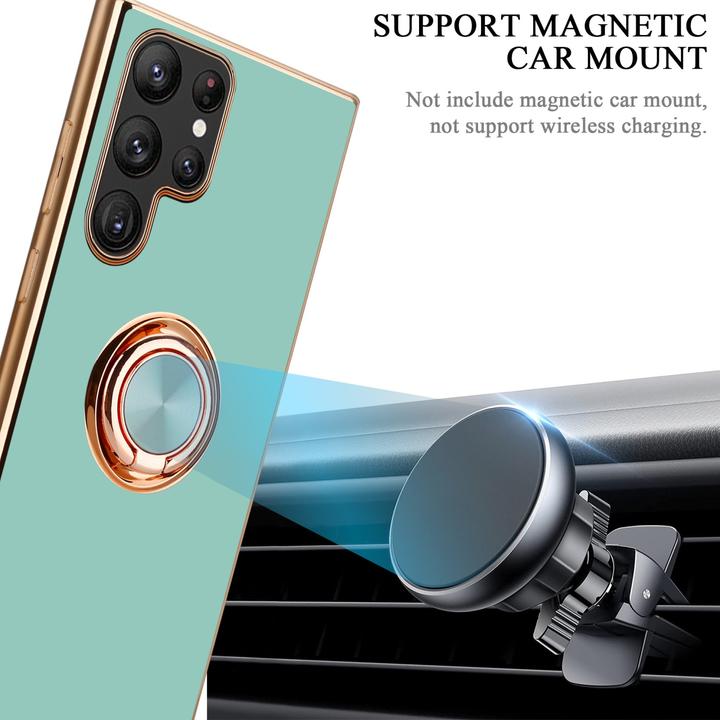 Produktbild Cadorabo Hülle für Samsung Galaxy S22 ULTRA im TPU mit Kameraschutz und Ring LM089 Style (Samsung Galaxy S22 Ultra)