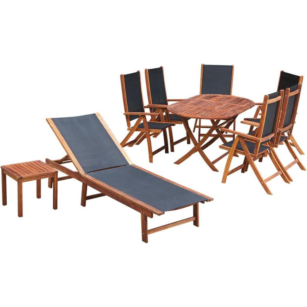 VidaXL, Gartentisch + Balkontisch, Gartenmöbel Set (85 cm)