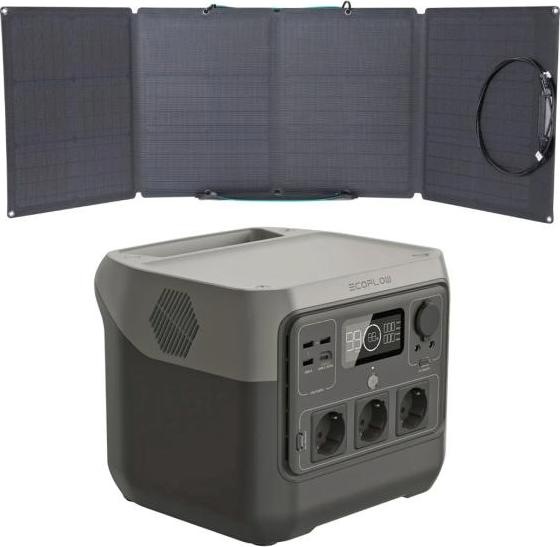 Produktbild EcoFlow River 2 Pro Powerstation mit 110W Solarpanel