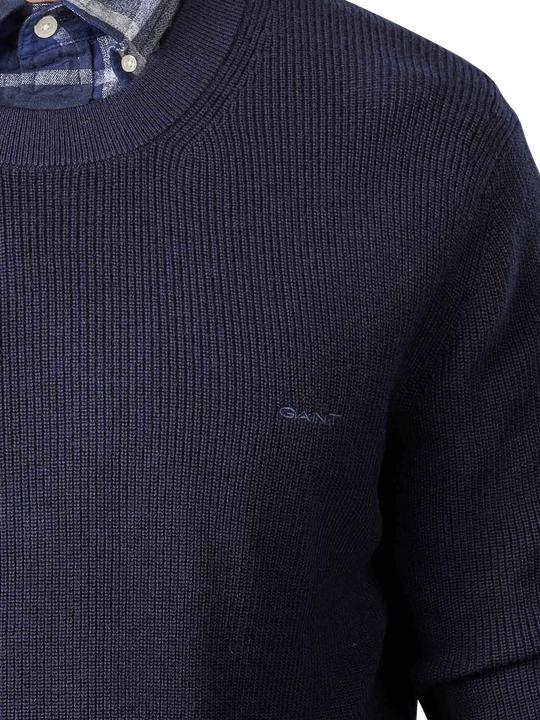 Actual product image GANT Cotton Wool Pullover Crew Neck Evening Blue (XXL)