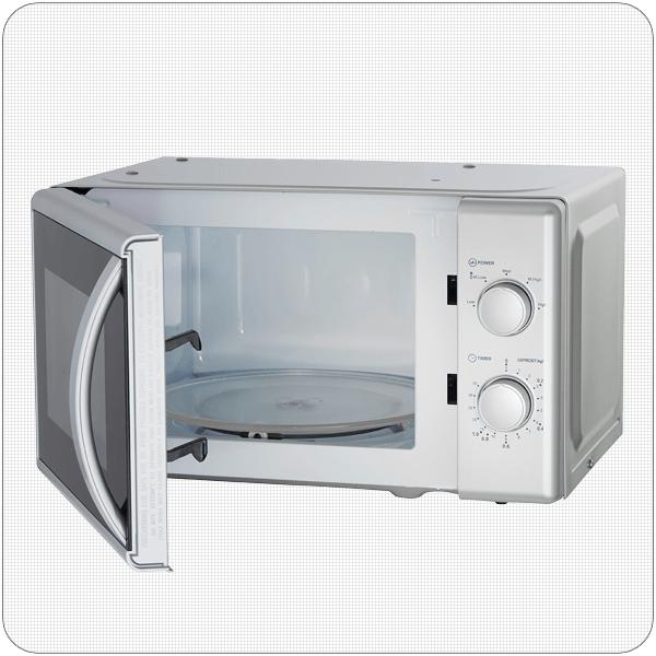 Produktbild PKM MW700-20 UB2 Mikrowelle 700 Watt Unterbau / Freistehend silber 20 Liter (20 l)