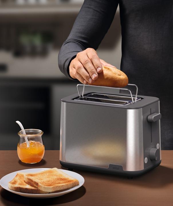 Produktbild Braun Toaster PurShine HT 1510 GY (edelstahl/grau, 900 Watt, f?r 2 Scheiben Toast)