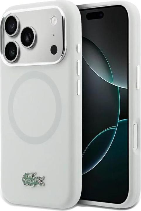 Produktbild Lacoste 17 Pro Max Back-Cover hul - MagSafe - Metal Edges And Logo - Grau (Apple iPhone 17 Pro Max)