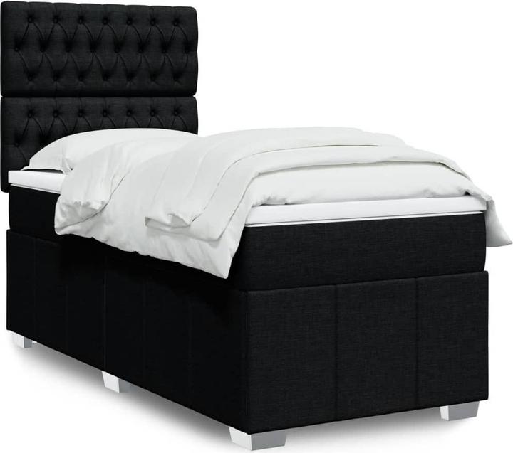 Image du produit VidaXL Bo x lit de saut avec matelas 90 x 200 cm Tissu (90 x 200 cm, 90 x 200 cm)