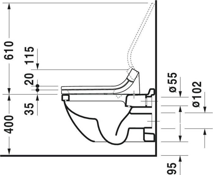 Produktbild Duravit Wand-WC STARCK 3 tief, 370x620mm weiss
