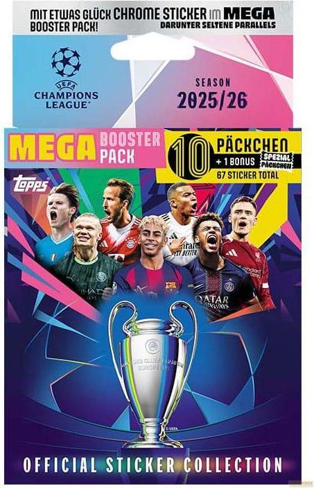 Productafbeelding Topps/Merlin UEFA Champions League 2025/26 Sticker Collection Mega Eco Pack (Booster Pack)