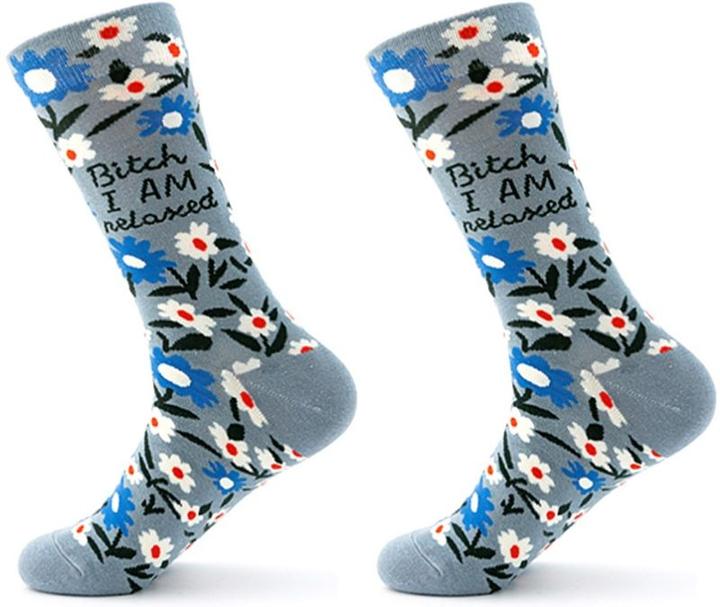 Actual product image Musthaves Socken Motiv Blumen - Enspannt (38 - 45)