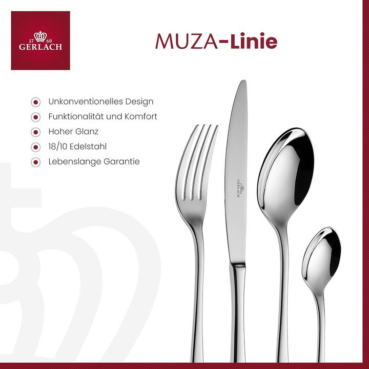 Actual product image Gerlach MUZA stalo įrankių rinkinys lagamine 49P 68vnt. (68 pcs., Cutlery set)