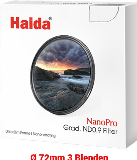 Produktbild Haida Grauverlaufsfilter 72 mm ND 0.9 von (72 mm, ND- / Grauverlauffilter)