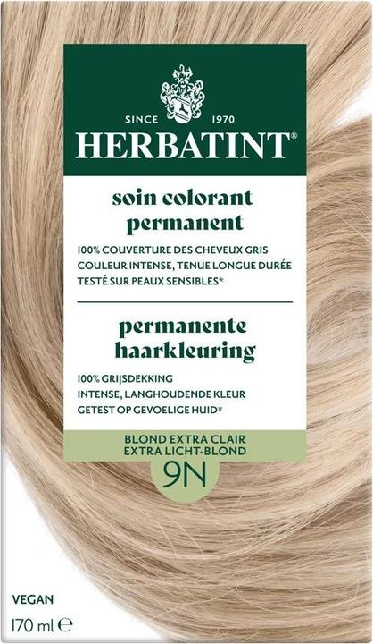 Produktbild Herbatint Permanente Haarfärbung 9N Honigblond (Blond)