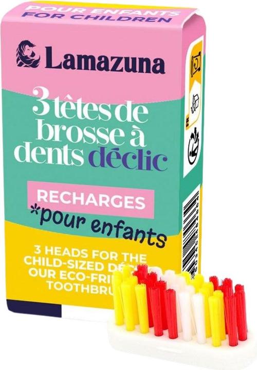 Produktbild Lamazuna 3er Pack Zahnbürstenköpfe von - Medium, Soft oder Kinder Kinder (Mittel, 3x)
