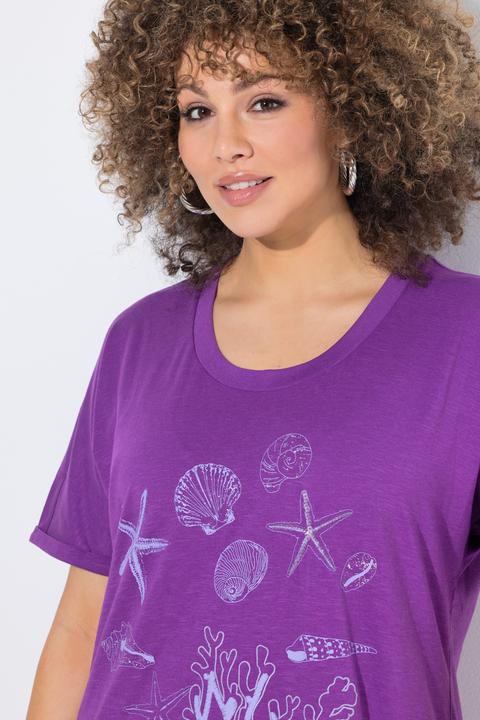 Produktbild Ulla Popken T-Shirt, Meerestiere, Oversized, Rundhals, Halbarm (54)