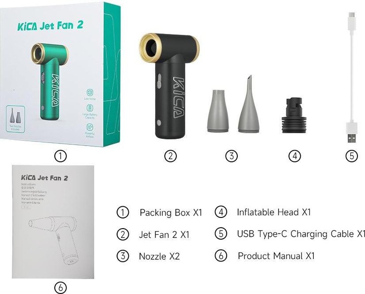 Productafbeelding Kica Multifunctionele ventilator FeiyuTech JetFan 2