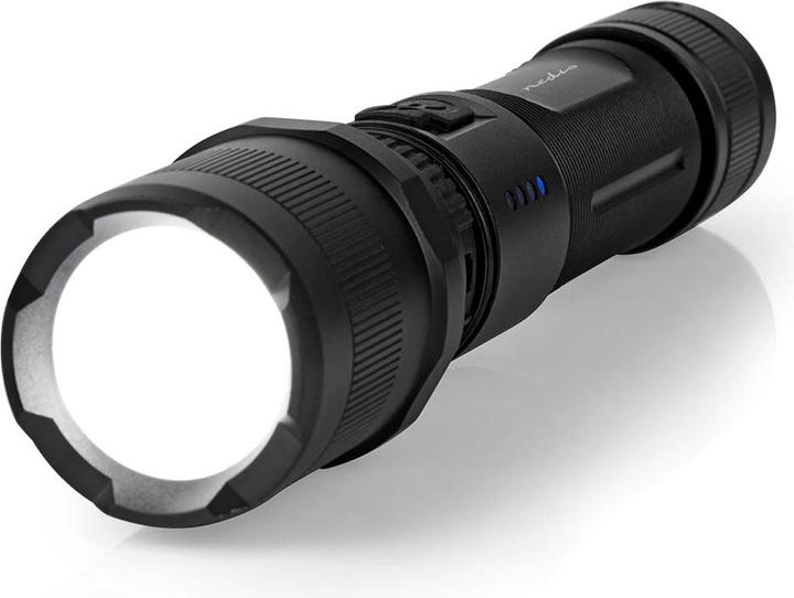 Actual product image Nedis LED torch, full metal housing, rechargeable battery, 3.7 V, 10 W (3.50 cm, 1000 lm)