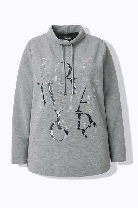 Produktbild Ulla Popken Sweatshirt, Ziersteine, U-Boot-Ausschnitt, Langarm (58)