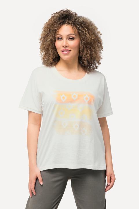 Image du produit Ulla Popken T-shirt à rayures oversized à col rond et manches courtes (54)