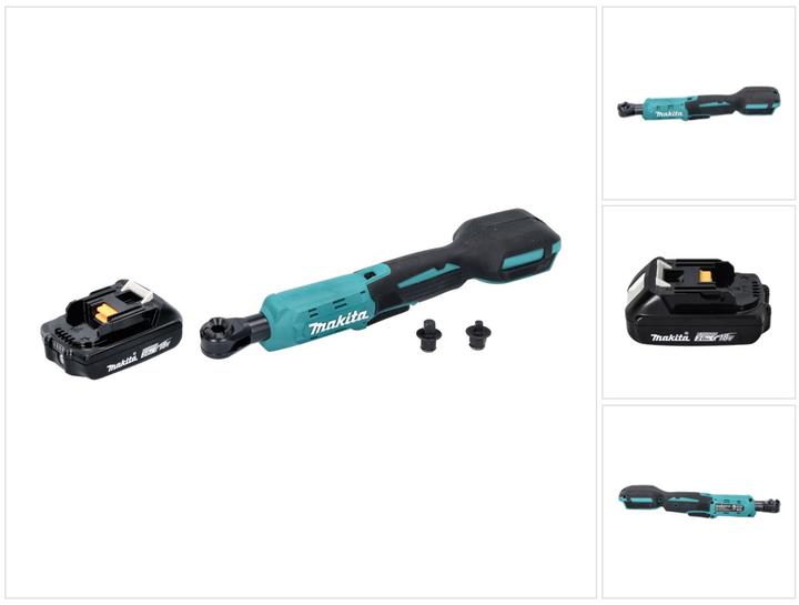 Produktbild Makita DWR 180 A1 Akku Ratschenschrauber 18 V 47,5 Nm 1/4" 3/8" + 1x Akku 2,0 Ah - ohne Ladegerät (1/4")