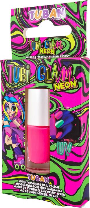 Tuban Tubi Glam Nagellack – Neonrosa 5 ml (Neonrosa, Farblack)