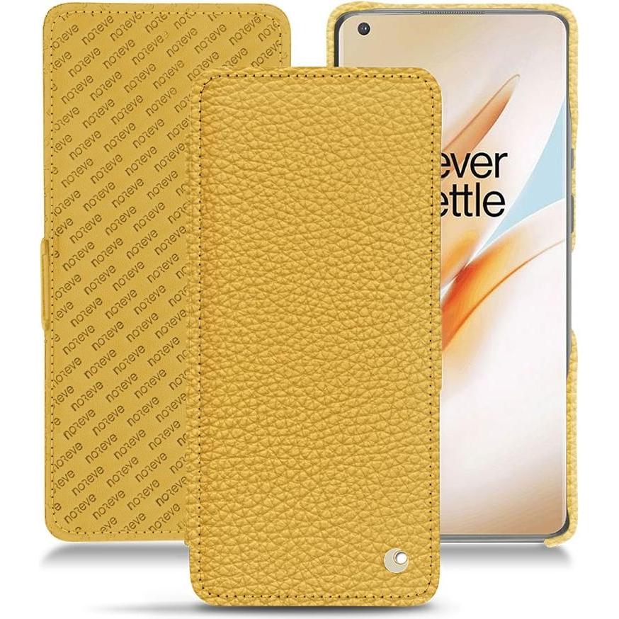 Noreve Lederschutzhülle horizontal (OnePlus 8 Pro), Smartphone Hülle, Orange