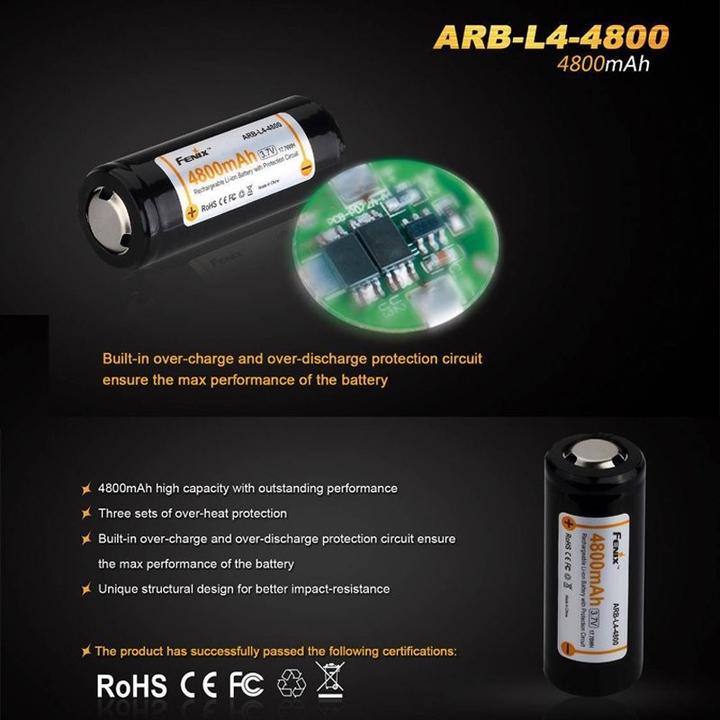 Immagine prodotto Fenix Batteria ARB-L4-4800 26650 protetta