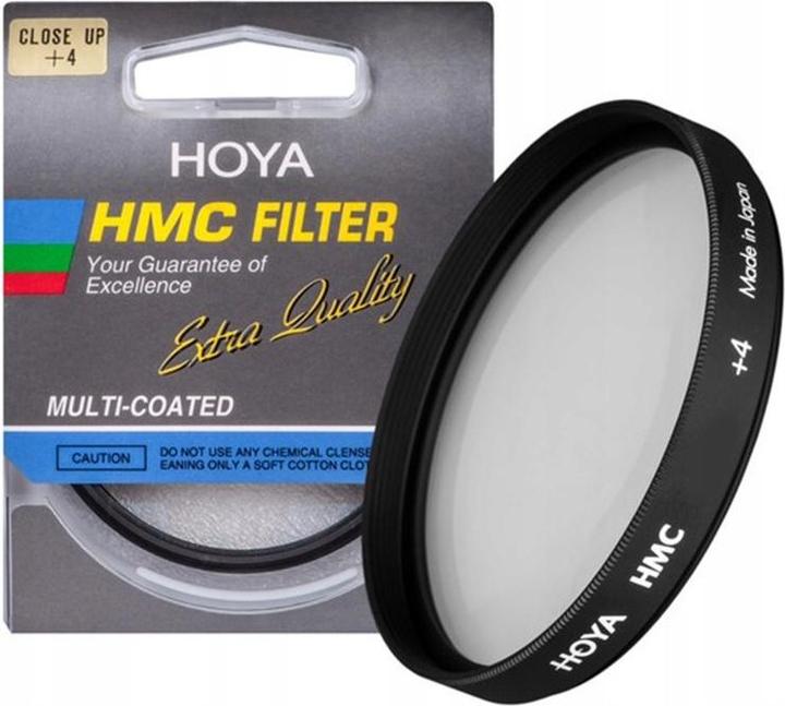 Actual product image Hoya CLOSE-UP +4 HMC IN SQ,CASE 40,5 MM (40.50 mm, Close-up lens)