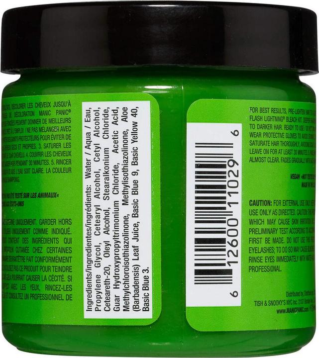 Actual product image Skybound Electric Lizard Classic Creme Vegan Cruelty Free Green Semi Permanent Hair Dye 118ml (Electric Lizard)