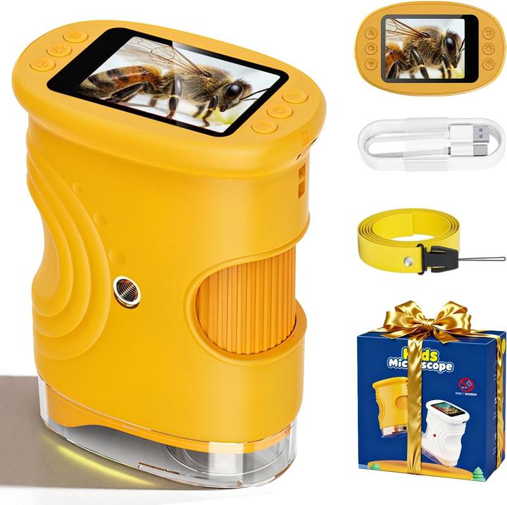 Ahydfsr Digitales Kindermikroskop mit 1000x Vergrösserung