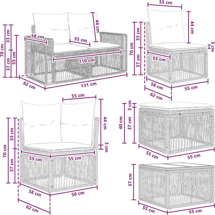 Immagine prodotto vidaXL Gartensofa-set