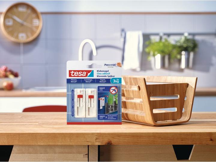 Actual product image tesa Adhesive nail for tiles & metal, height-adjustable