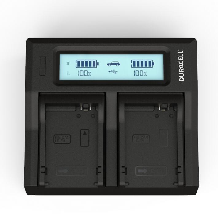 Actual product image Duracell Dual Charger for DR9945/LP-E8 (Camera battery charger)