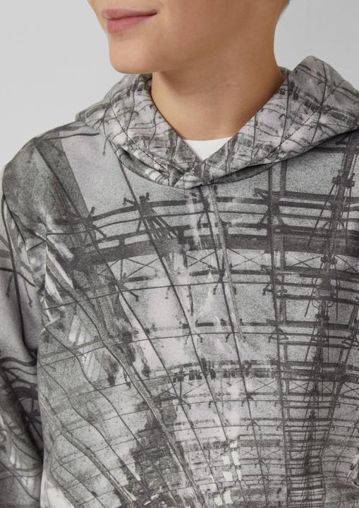 Produktbild s.Oliver Sweatshirt Hoodie mit All-over-Print (134, 140)